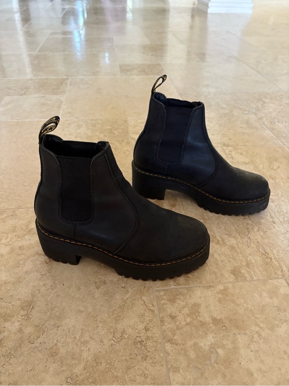 Dr. Martens Sanguine Black Platform Chelsea Booties